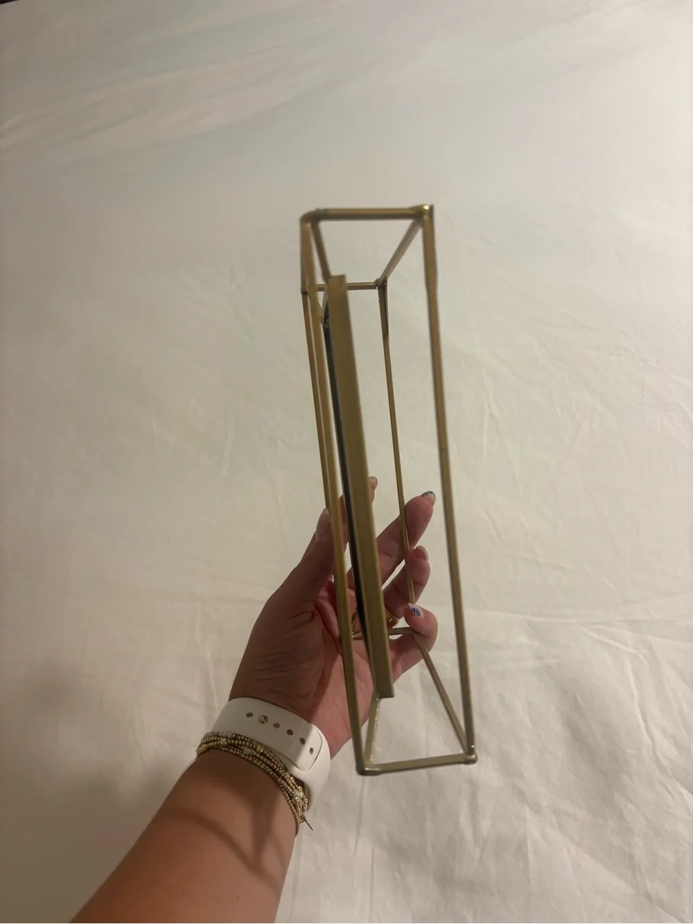 4x6 Gold Geometric Metal Photo Frame - Home Accents